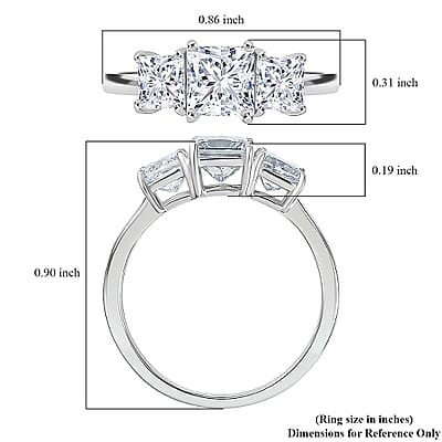 SGL Certified Luxuriant Lab Grown Diamond E-F VS 2.00 ctw Ring in 10K White Gold (Size 7.5)