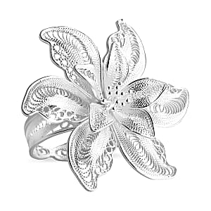 Artistry Tarakashi Collection Floral Ring in Sterling Silver (Size 10.0) 7.60 Grams