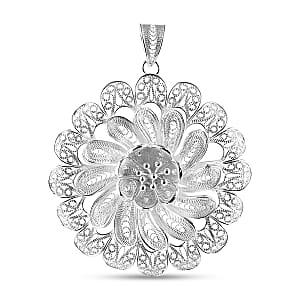 Artistry Tarakashi Collection Floral Pendant without Chain in Sterling Silver 7.85 Grams