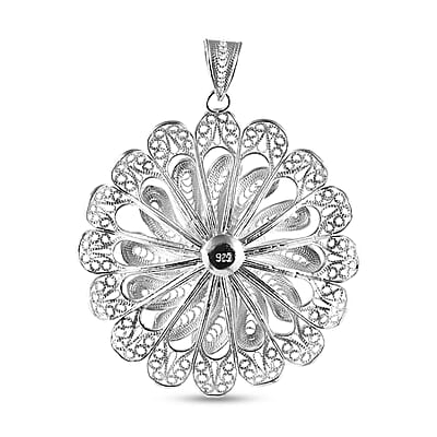 Artistry Tarakashi Collection Floral Pendant without Chain in Sterling Silver 7.85 Grams