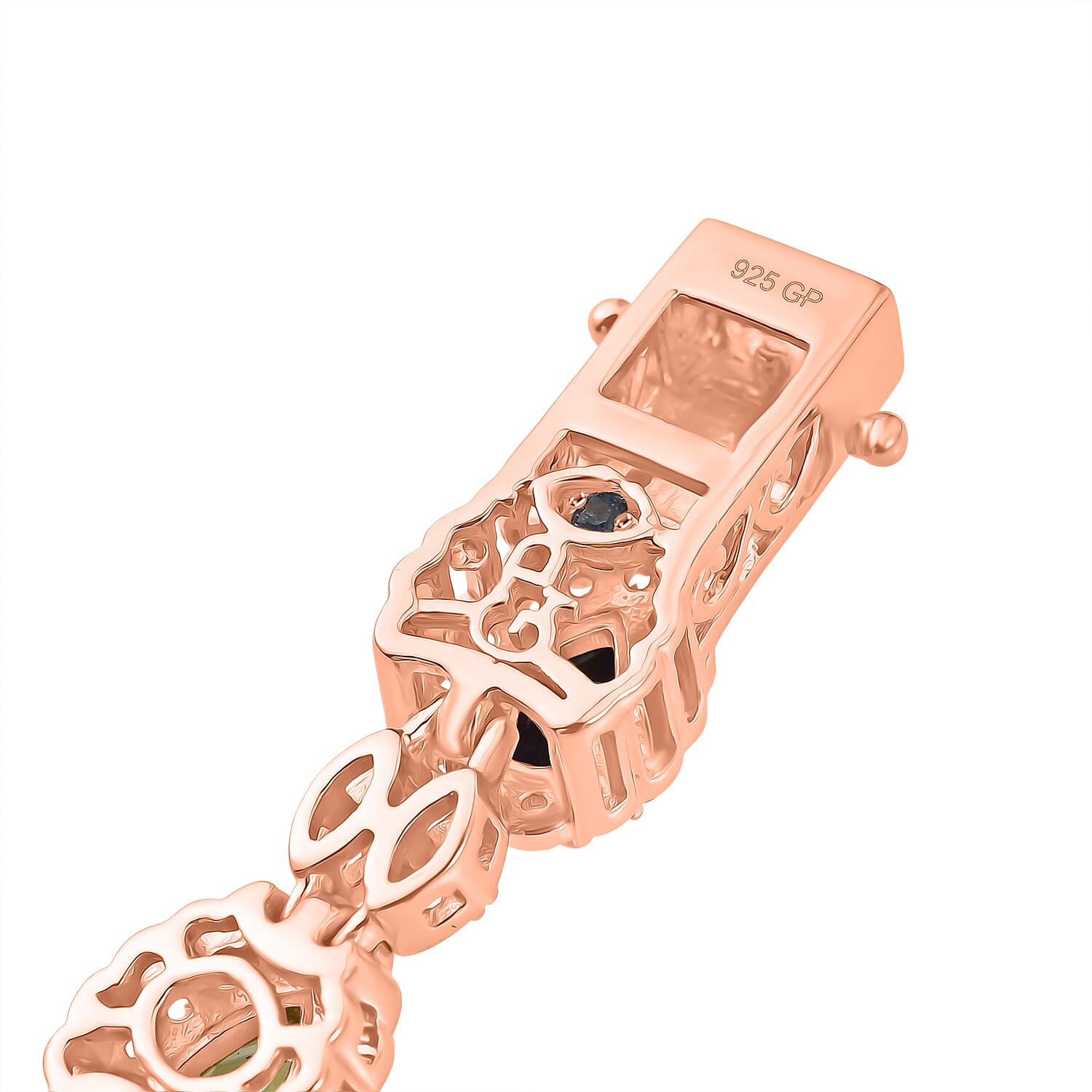 GP Italian Garden Collection Multi Gemstone 9.10 ctw Bracelet in 18K Vermeil Rose Gold Over Sterling Silver (7.25 In)