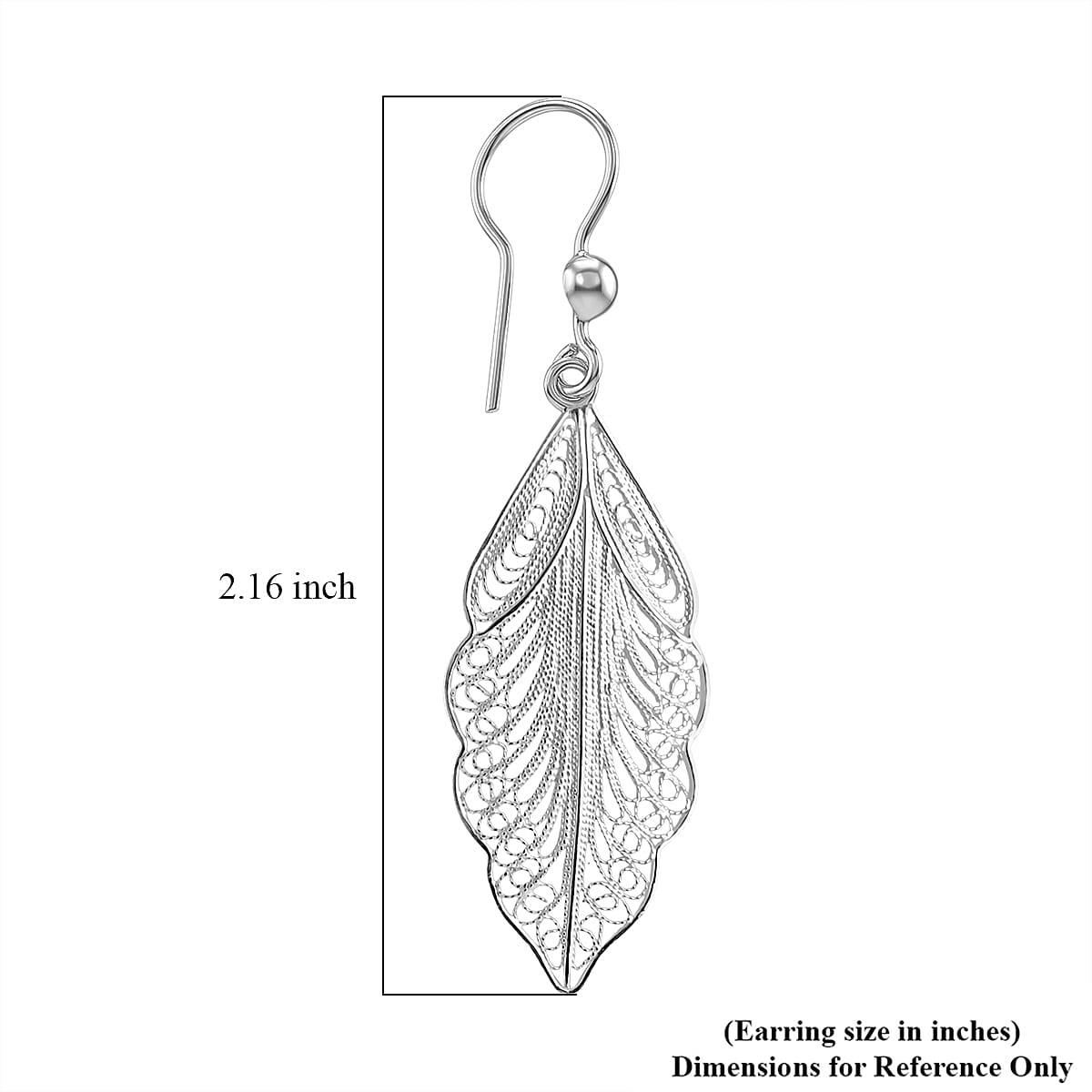 Artistry Tarakashi Collection Leaf Earrings in Sterling Silver 3.70 Grams