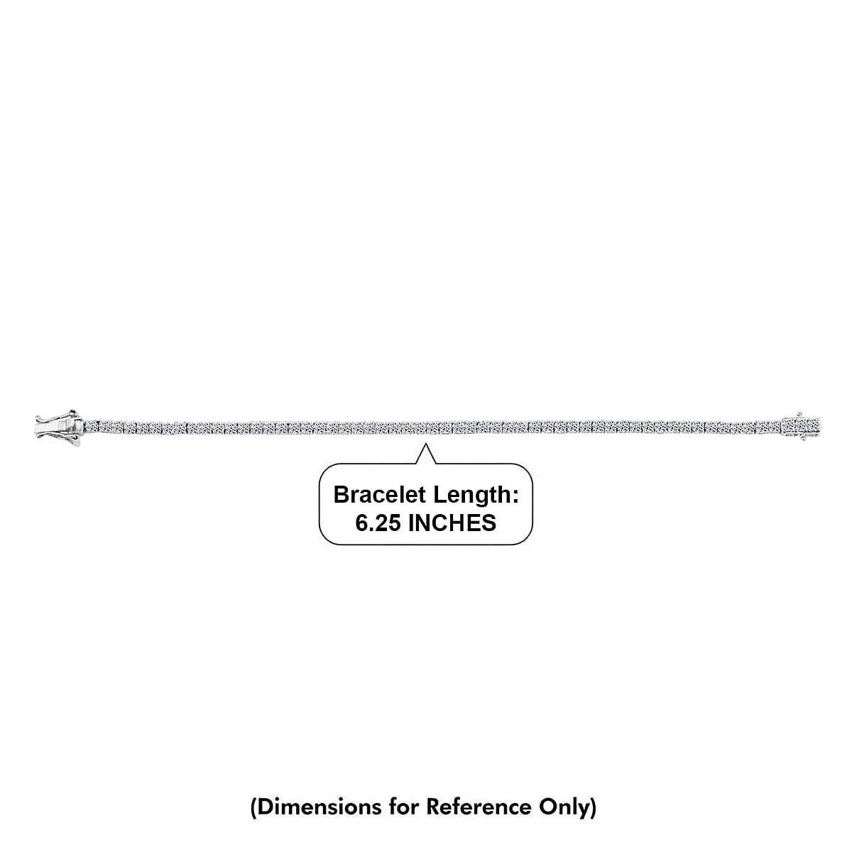 Luxuriant Lab Grown Diamond&nbsp;G-H SI 4.35 ctw Tennis Bracelet 1 Row in Rhodium Over Sterling Silver (6.50 In) (Delivery in 7-10 Days) image number 4