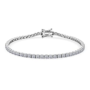 D'Joy Lab Grown Diamond&nbsp;G-H SI 5.00 ctw Tennis Bracelet in Rhodium Over Sterling Silver (7.25 In)