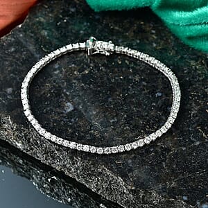 D'Joy Lab Grown Diamond&nbsp;G-H SI 5.00 ctw Tennis Bracelet in Rhodium Over Sterling Silver (7.25 In)