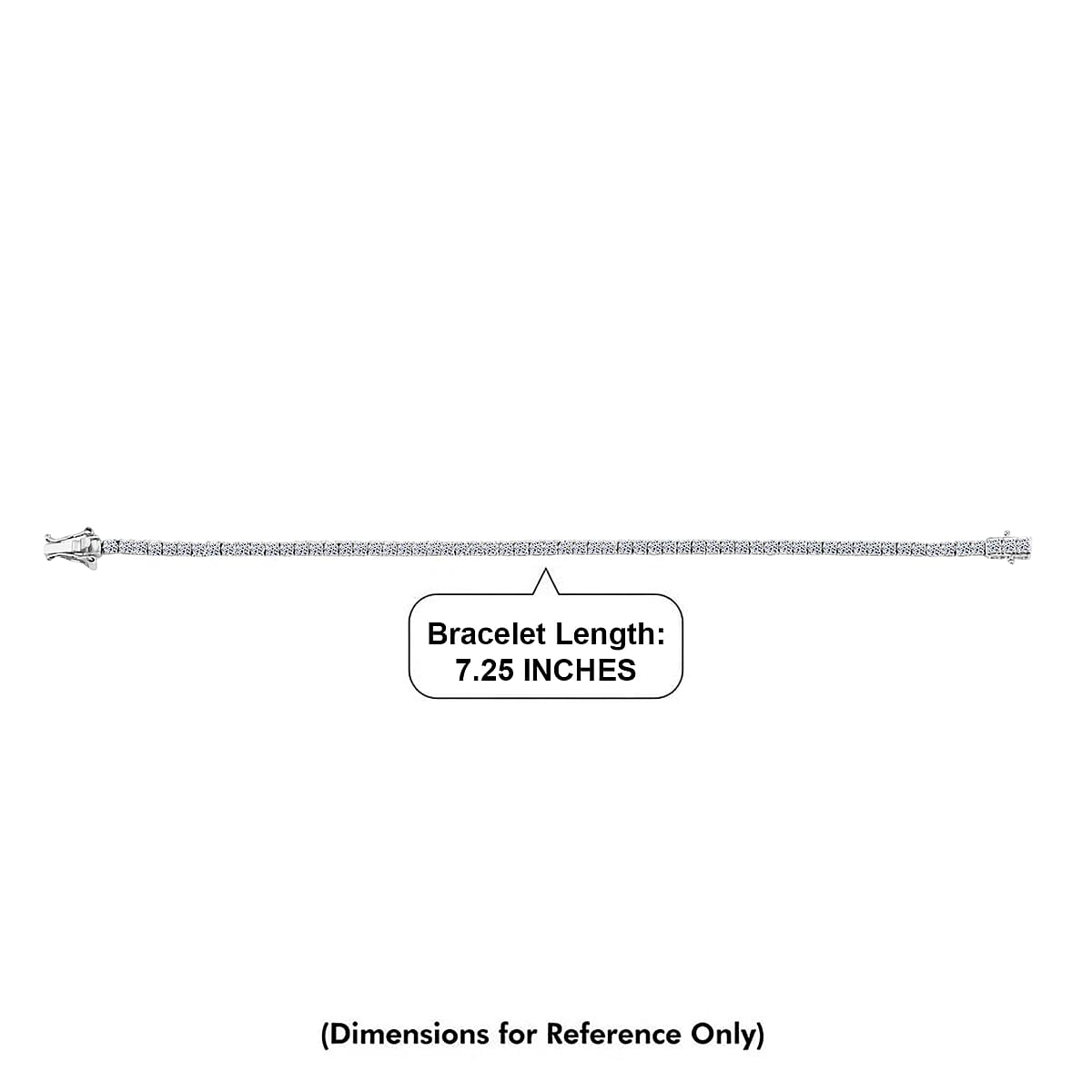 D'Joy Lab Grown Diamond&nbsp;G-H SI 5.00 ctw Tennis Bracelet in Rhodium Over Sterling Silver (7.25 In) image number 4