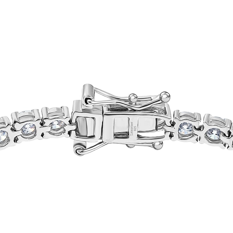 Luxuriant Lab Grown Diamond G-H SI 5.60 ctw Tennis Bracelet in Rhodium Over Sterling Silver (8.00 In)