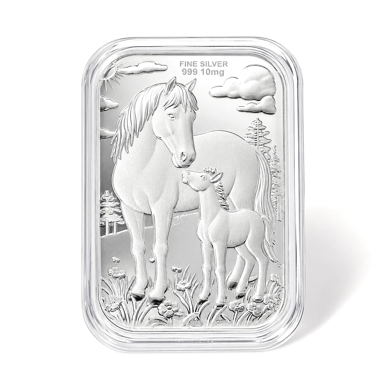 999 Fine Silver Horse Embossed Sheet (31x45.5mm) 10mg
