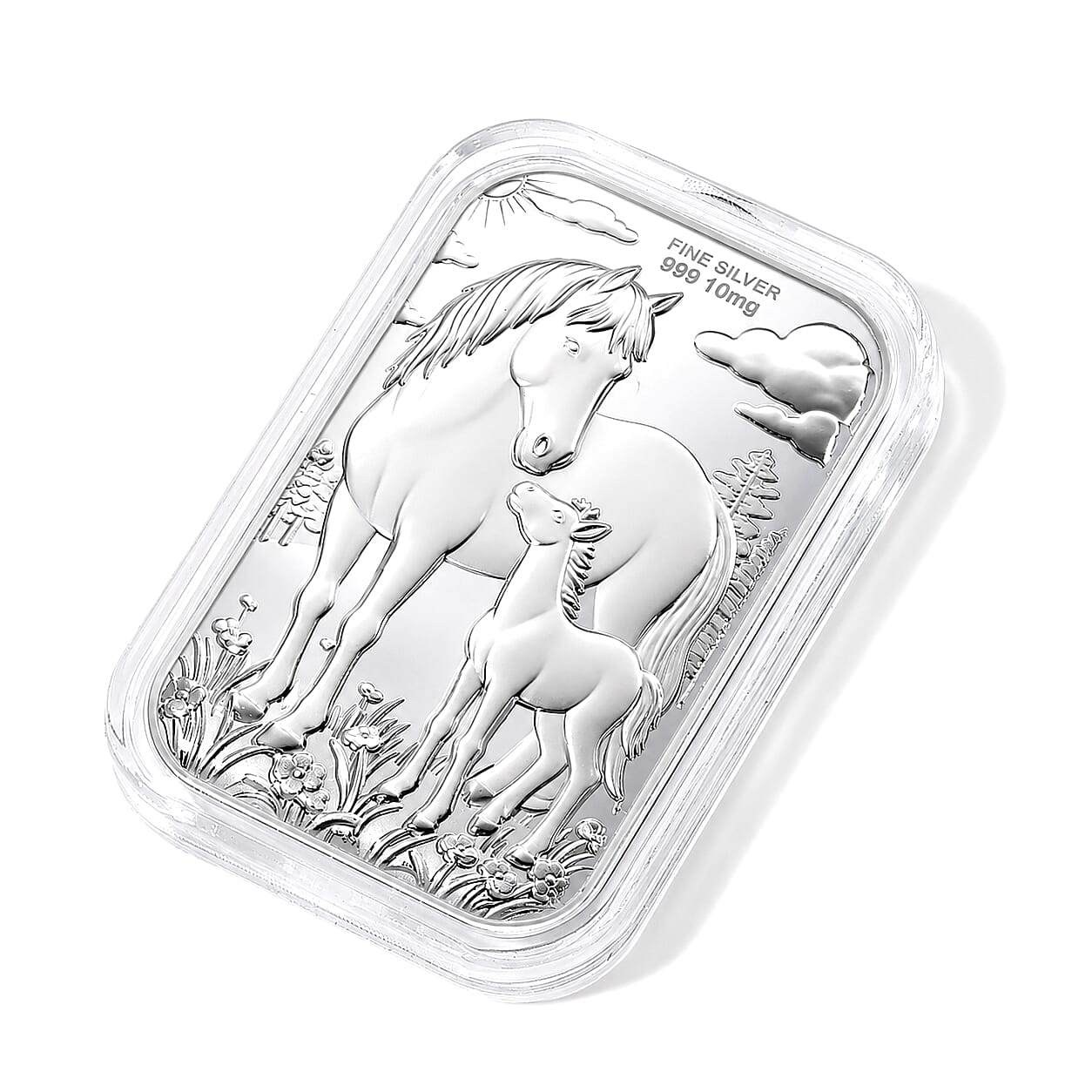 999 Fine Silver Horse Embossed Sheet (31x45.5mm) 10mg
