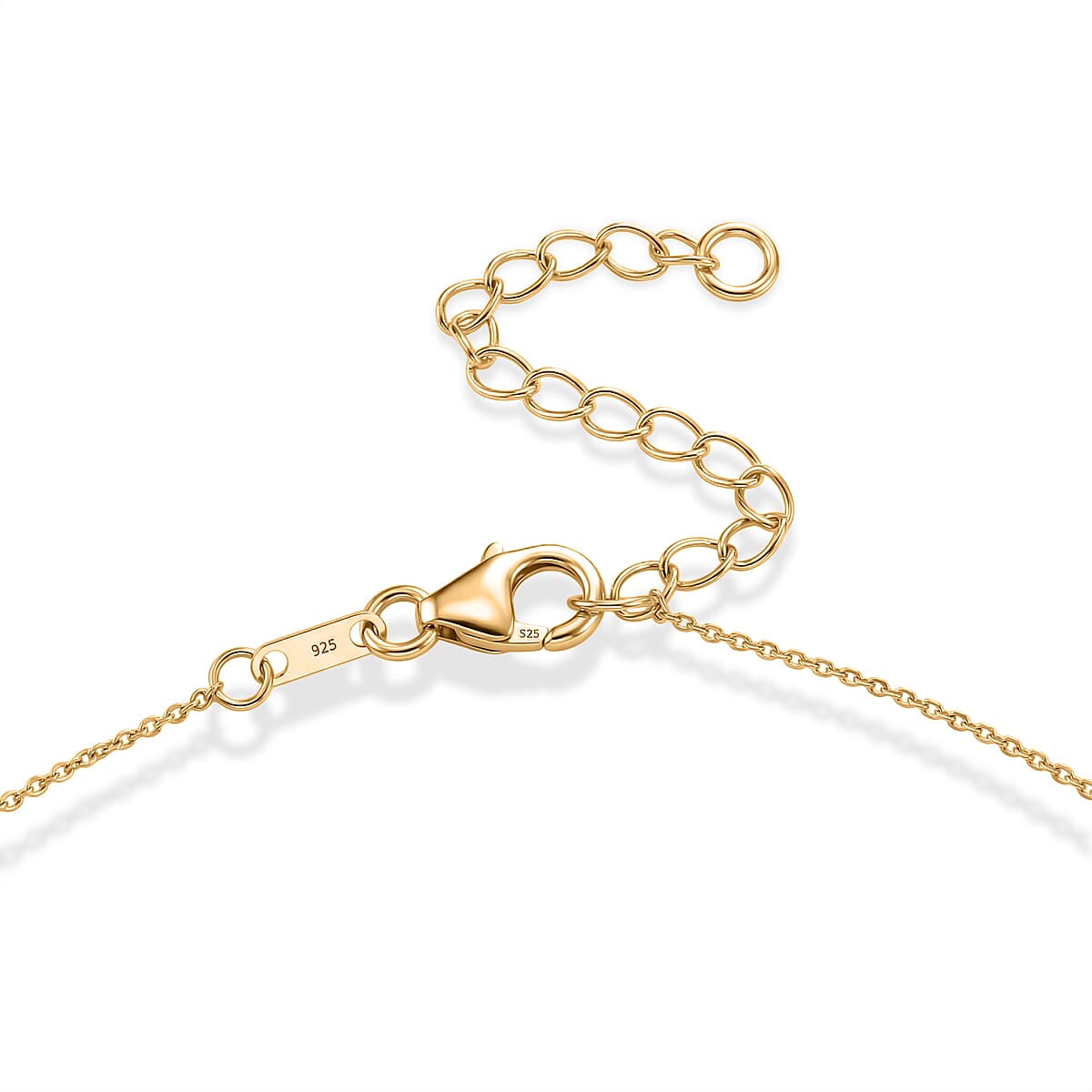 D'Joy AAA Red Zircon and White Zircon 2.30 ctw Neckalce in 18K Vermeil Yellow Gold Over Sterling Silver 18-20 Inches image number 3