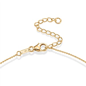 D'Joy AAA Red Zircon and White Zircon 2.30 ctw Neckalce in 18K Vermeil Yellow Gold Over Sterling Silver 18-20 Inches