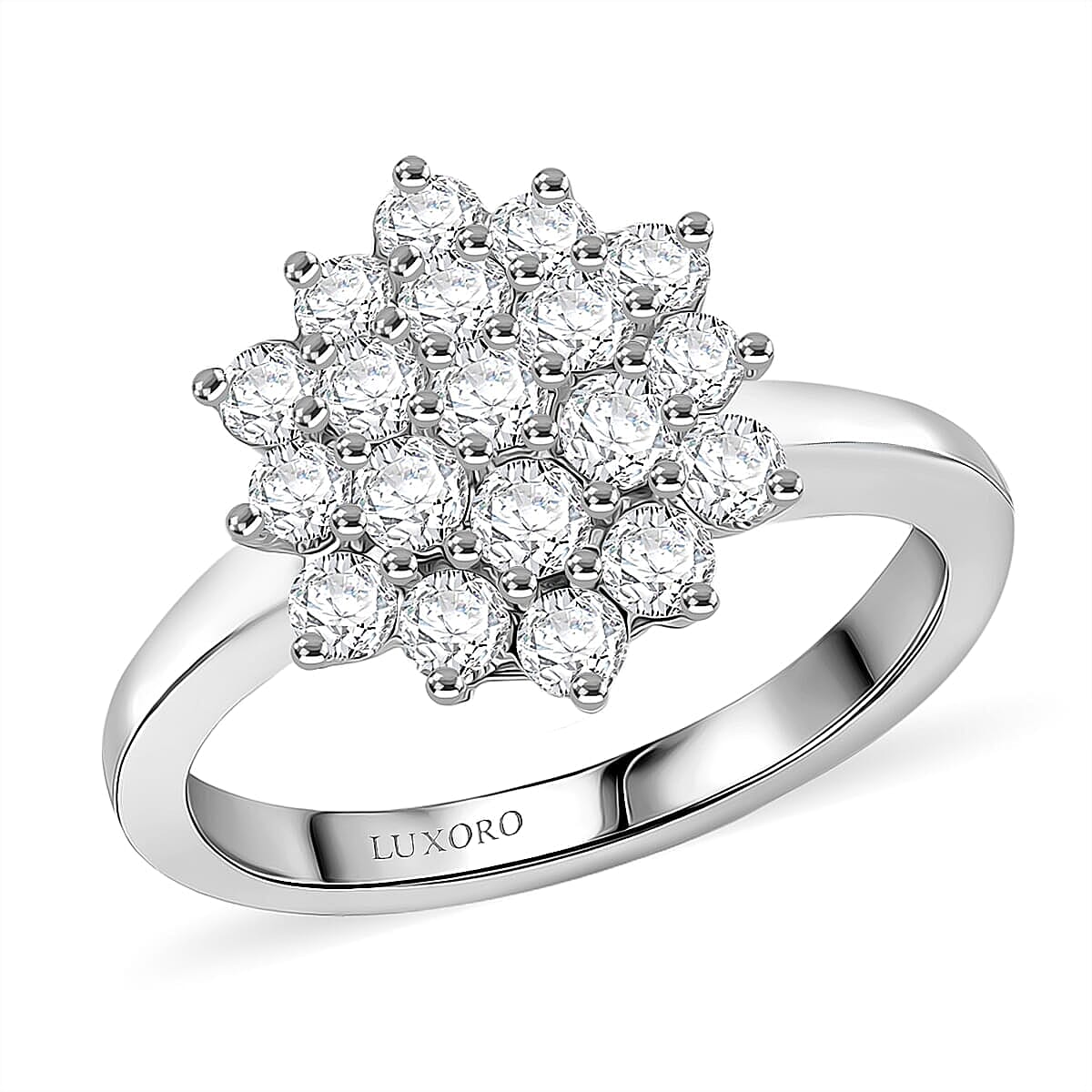 Closeout Deal Luxoro 10K White Gold Diamond (I1-I2) Ring (Size 11.0) 1.00 ctw