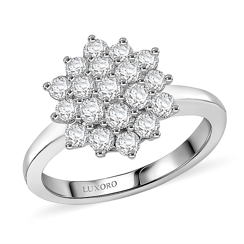 Certified & Appraised Closeout Deal Luxoro 10K White Gold Diamond (I1-I2) Ring (Size 10.0) 1.00 ctw