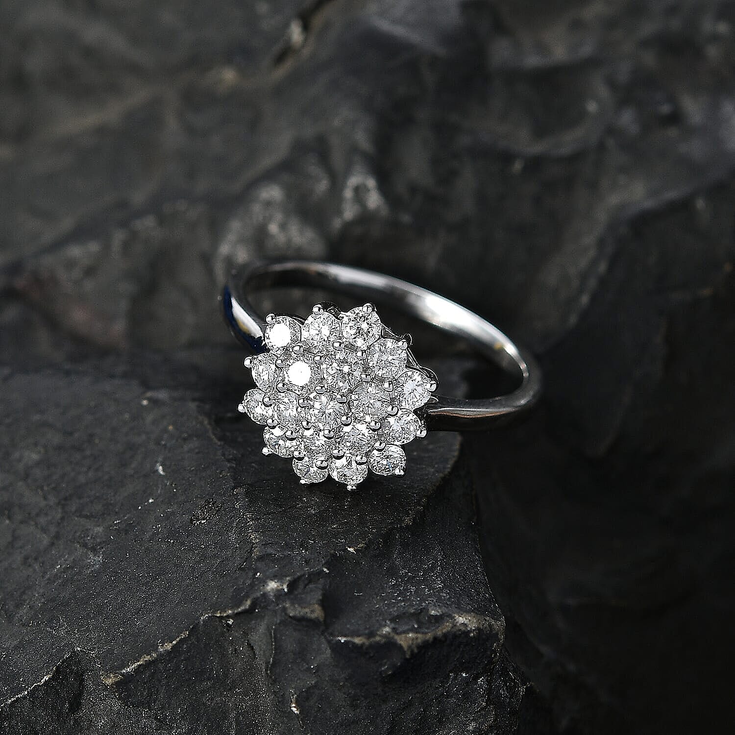 Closeout Deal Luxoro 10K White Gold Diamond (I1-I2) Ring (Size 11.0) 1.00 ctw