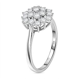 Certified & Appraised Closeout Deal Luxoro 10K White Gold Diamond (I1-I2) Ring (Size 10.0) 1.00 ctw