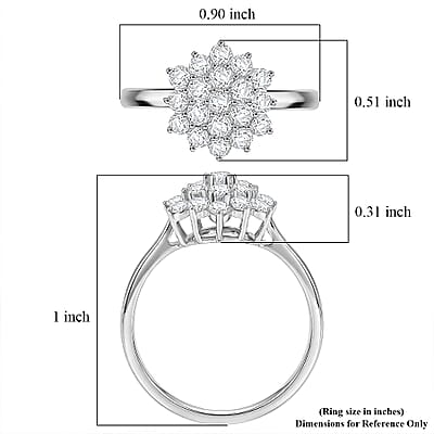 Certified & Appraised Closeout Deal Luxoro 10K White Gold Diamond (I1-I2) Ring (Size 10.0) 1.00 ctw