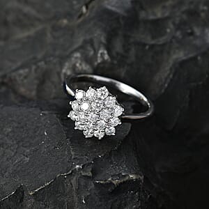 Luxoro 10K White Gold Diamond (I2) Ring (Size 7.0) 1.00 ctw