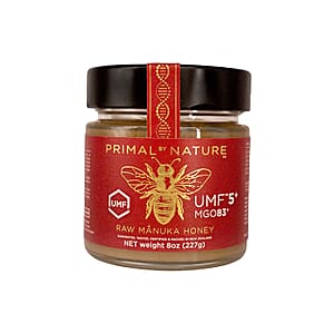 Primal By Nature UMF Raw Manuka Honey (8oz) Made in New Zealand 