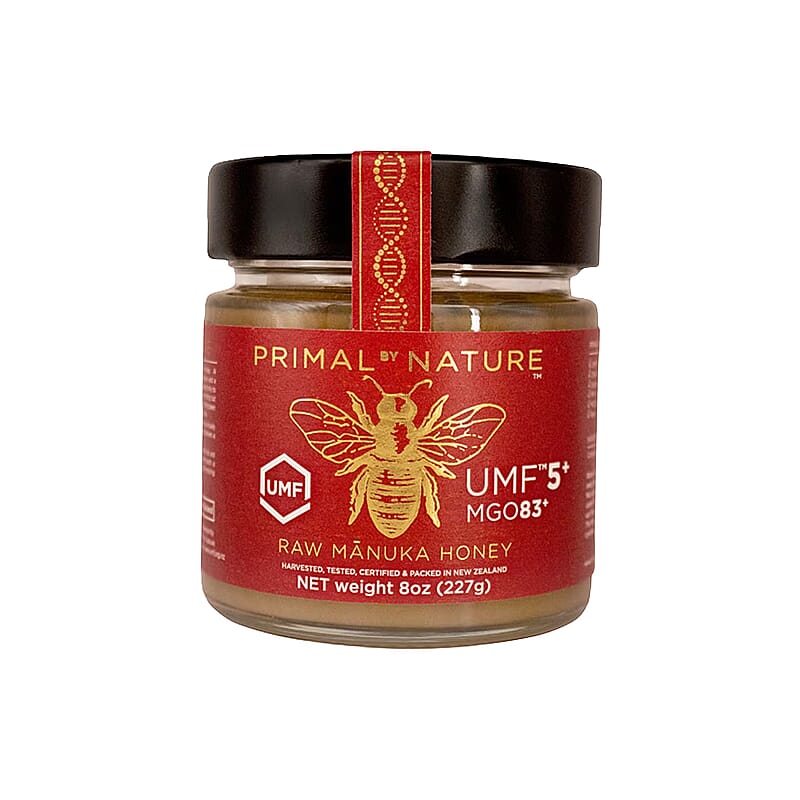 Primal By Nature UMF Raw Manuka Honey (8oz) Made in New Zealand