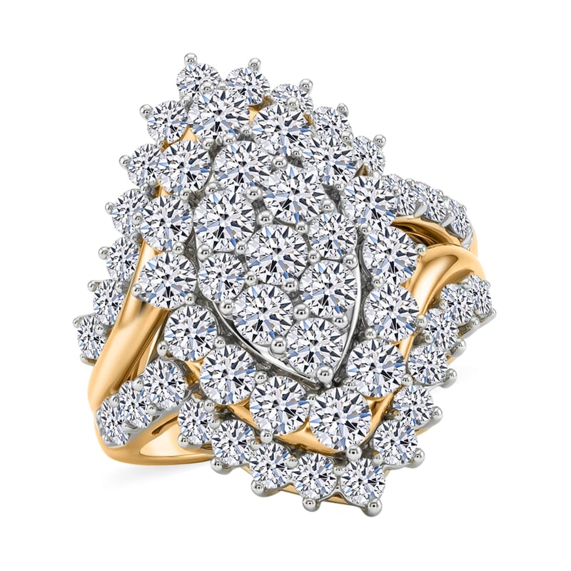 10K Yellow Gold Luxuriant Lab Grown Diamond (VS2) Ring (Size 5.0) (6.75 g) (Del. in 7-10 Days) 4.00 ctw
