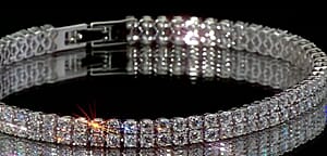 Luxuriant Lab Grown Diamond (VS2) 5.00 ctw Bracelet in 10K White Gold (7.50 In) 8.75 Grams
