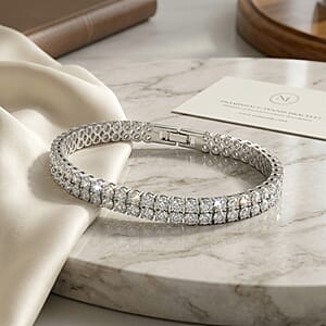 Luxuriant Lab Grown Diamond (VS2) 5.00 ctw Bracelet in 10K White Gold (7.50 In) 8.75 Grams