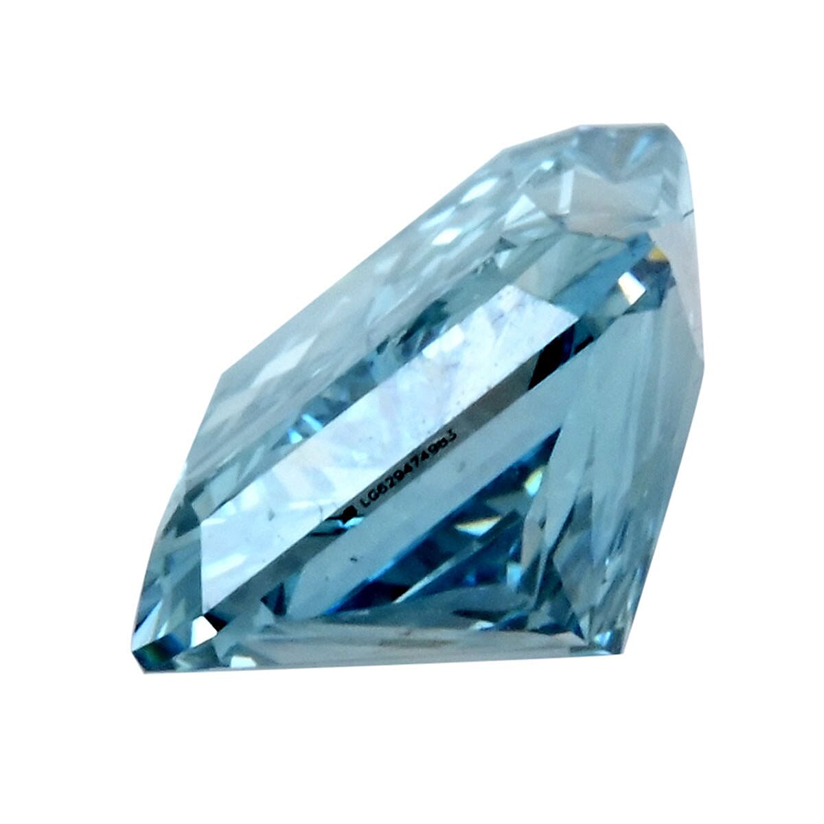 IGI Certified Luxuriant Lab Grown Blue Diamond (Radiant) (VS2) 3.00 ctw image number 1
