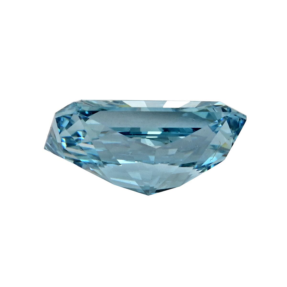 IGI Certified Luxuriant Lab Grown Blue Diamond (Radiant) (VS2) 3.00 ctw image number 2