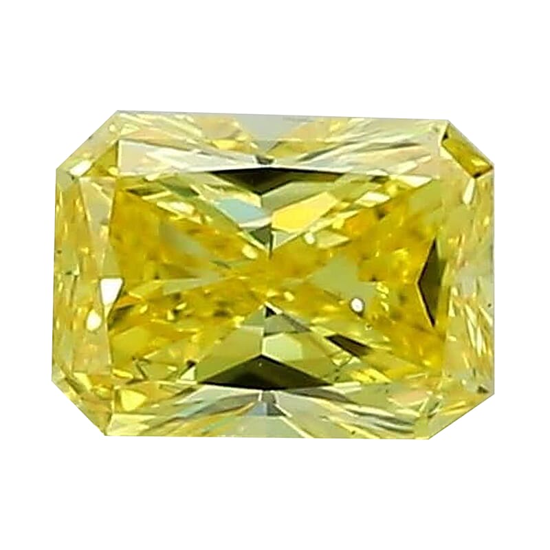 IGI Certified Luxuriant Lab Grown Yellow Diamond (VS2) (Radiant) 2.00 ctw