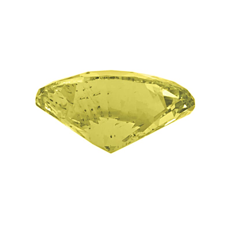 IGI Certified Luxuriant Lab Grown Yellow Diamond Fancy Oval Mix Faceted Cut VS2 2.00 ctw