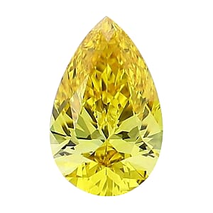 IGI Certified Luxuriant Lab Grown Yellow Diamond Fancy Pear Mix Faceted Cut VS2 2.00 ctw