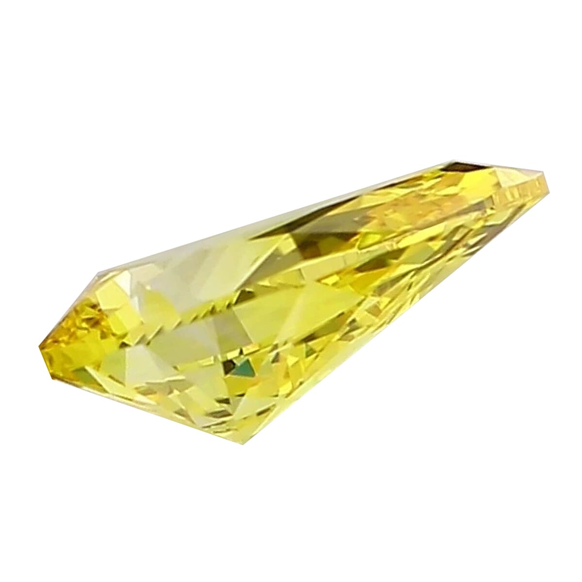 IGI Certified Luxuriant Lab Grown Yellow Diamond Fancy Pear Mix Faceted Cut VS2 2.00 ctw image number 1