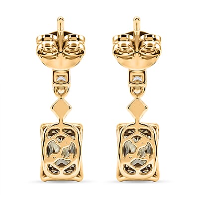 Certified & Appraised Luxoro AAA Turkizite and Diamond I2 2.55 ctw Earrings in 10K Yellow Gold