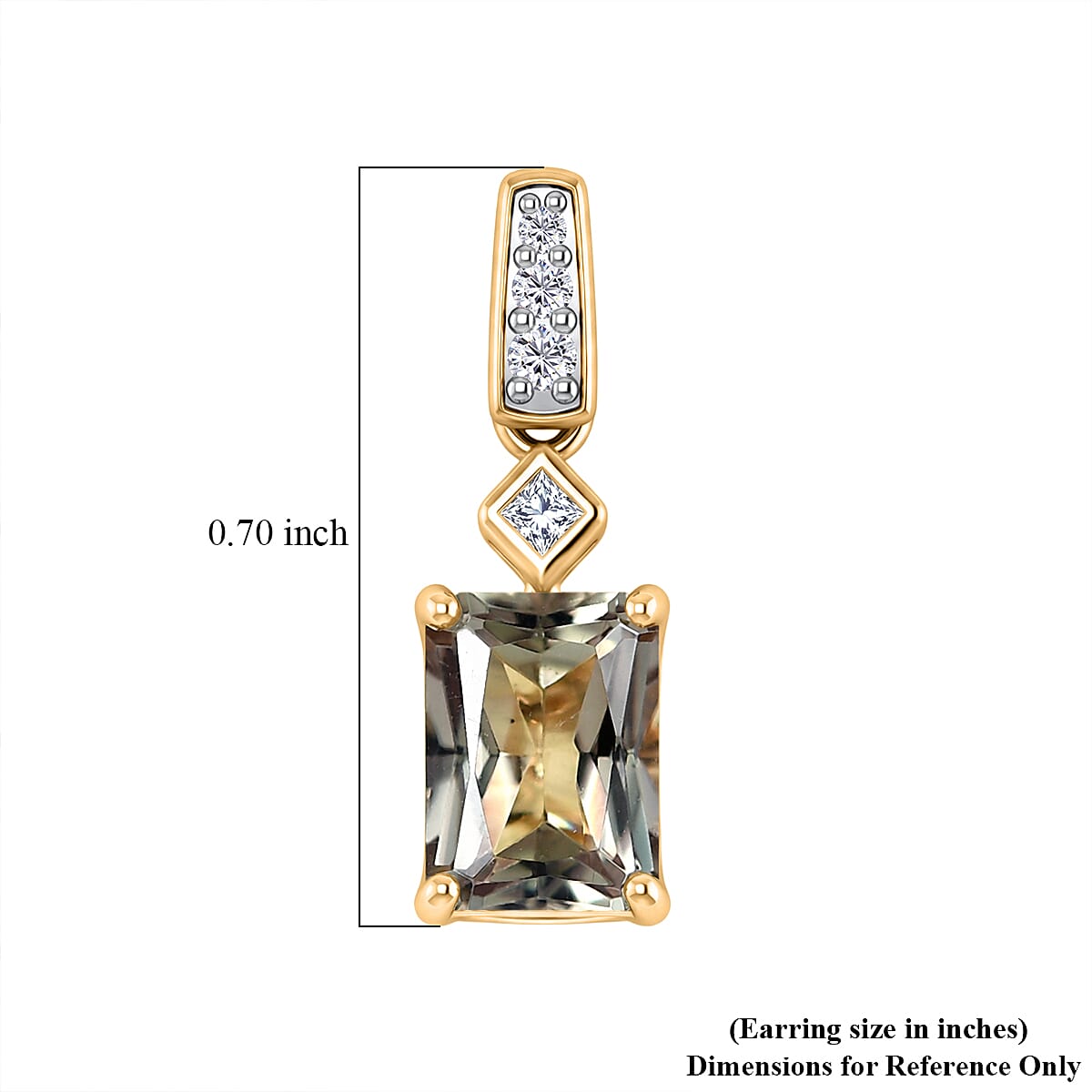 Certified & Appraised Luxoro AAA Turkizite and Diamond I2 2.55 ctw Earrings in 10K Yellow Gold