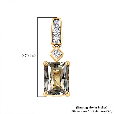 Certified & Appraised Luxoro AAA Turkizite and Diamond I2 2.55 ctw Earrings in 10K Yellow Gold