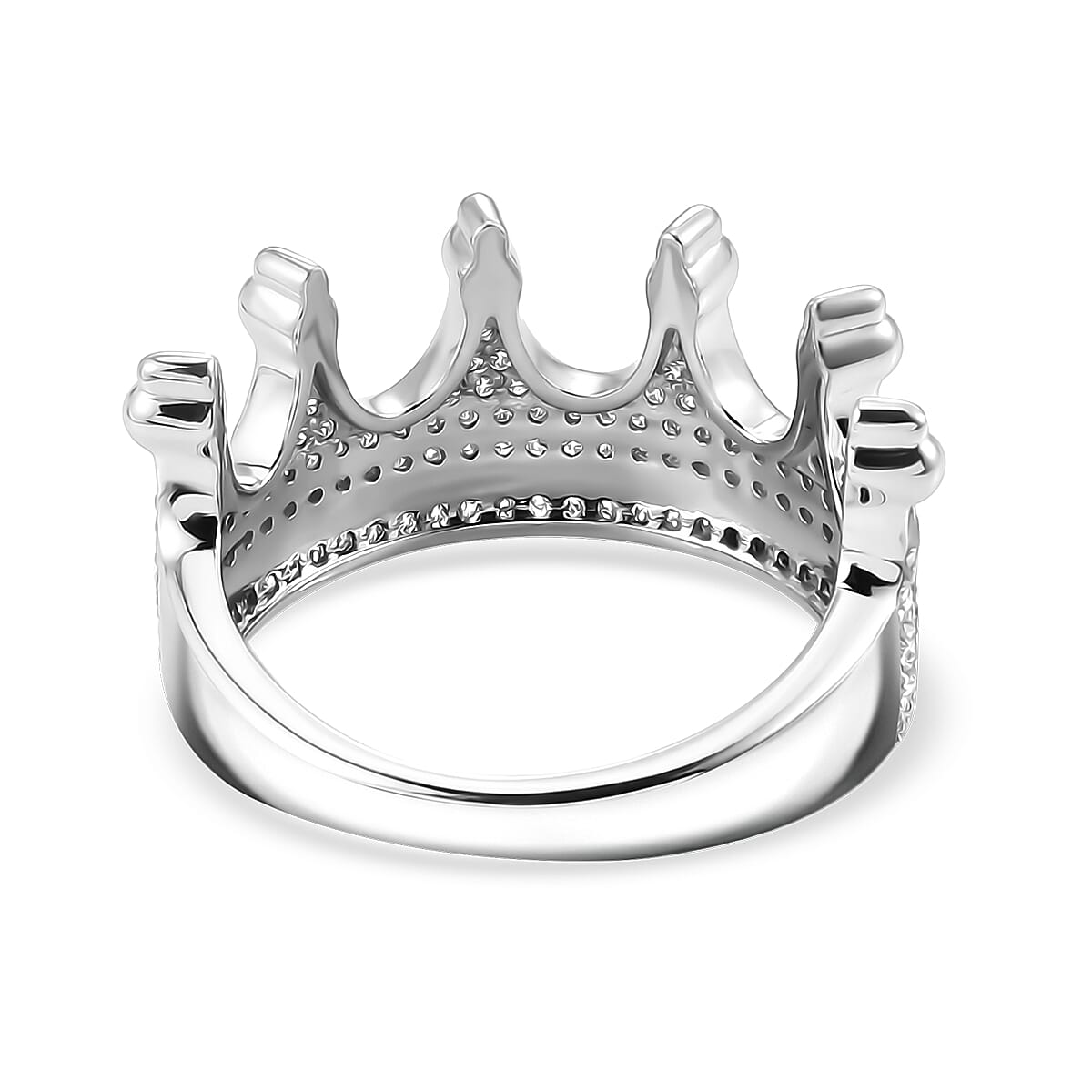 D'Joy Lab Grown Diamond I1-I2 0.60 ctw Ring in Rhodium Over Sterling Silver (Size 6.0) image number 4