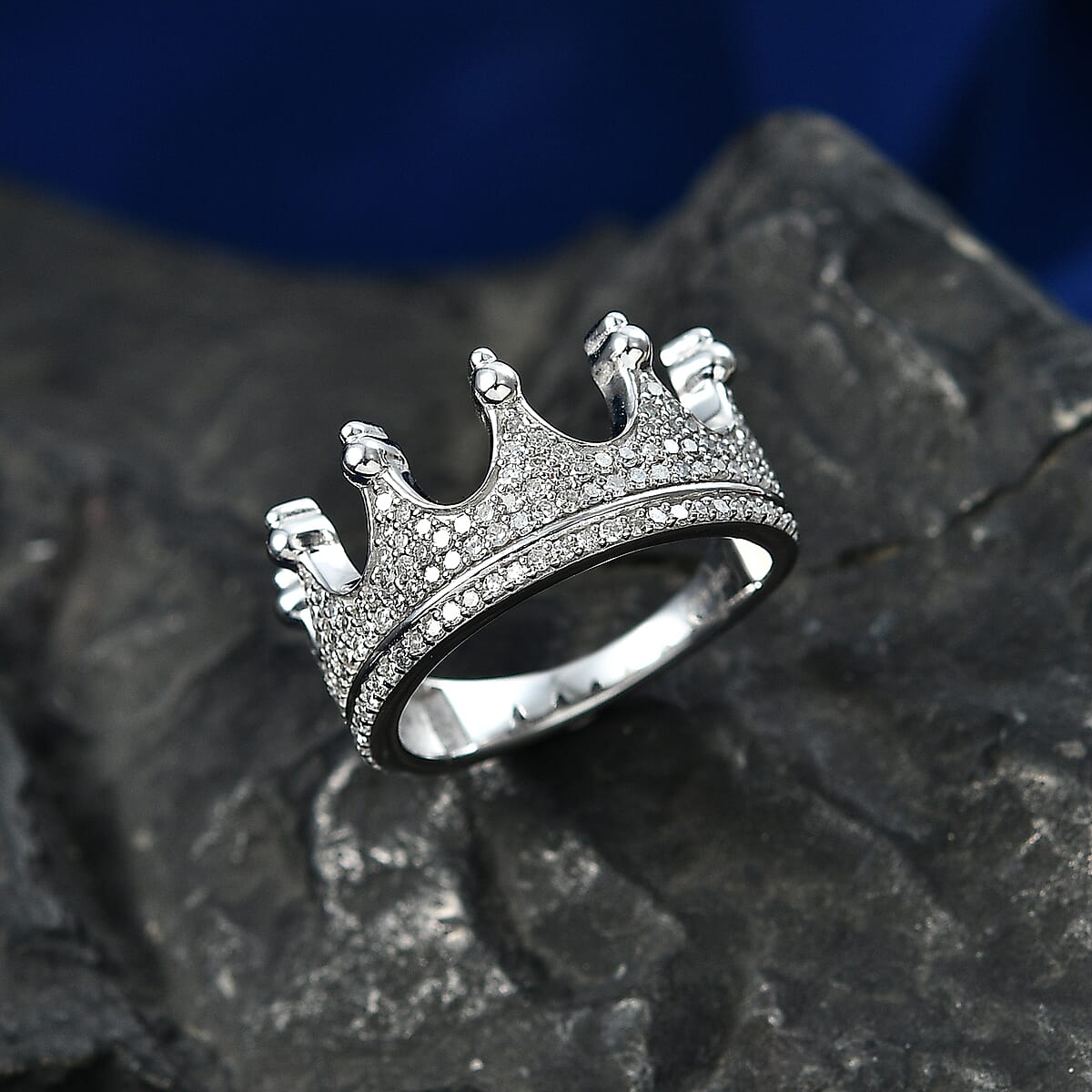 D'Joy Lab Grown Diamond I1-I2 0.60 ctw Ring in Rhodium Over Sterling Silver (Size 7.0) image number 1