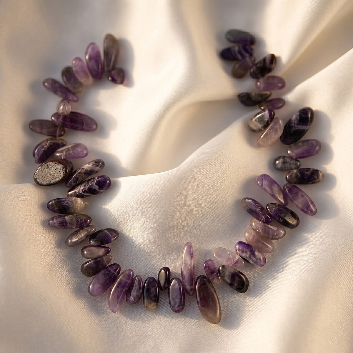  African Amethyst  Stone Necklace 5420.00 5420.00 ctw image number 1