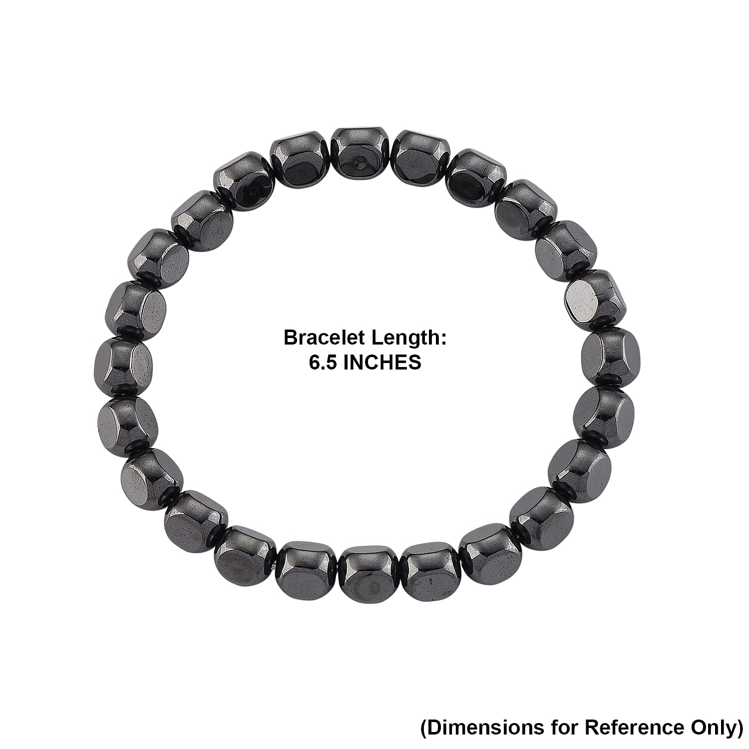 Hematite 120.00 ctw Stretch Bracelet (6.5-7In)