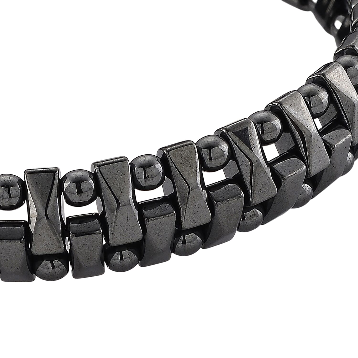 Hematite 110.00 ctw Stretch Bracelet (6.5-7In)