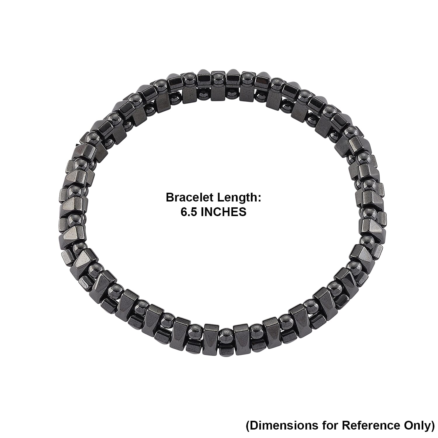Hematite 110.00 ctw Stretch Bracelet (6.5-7In)