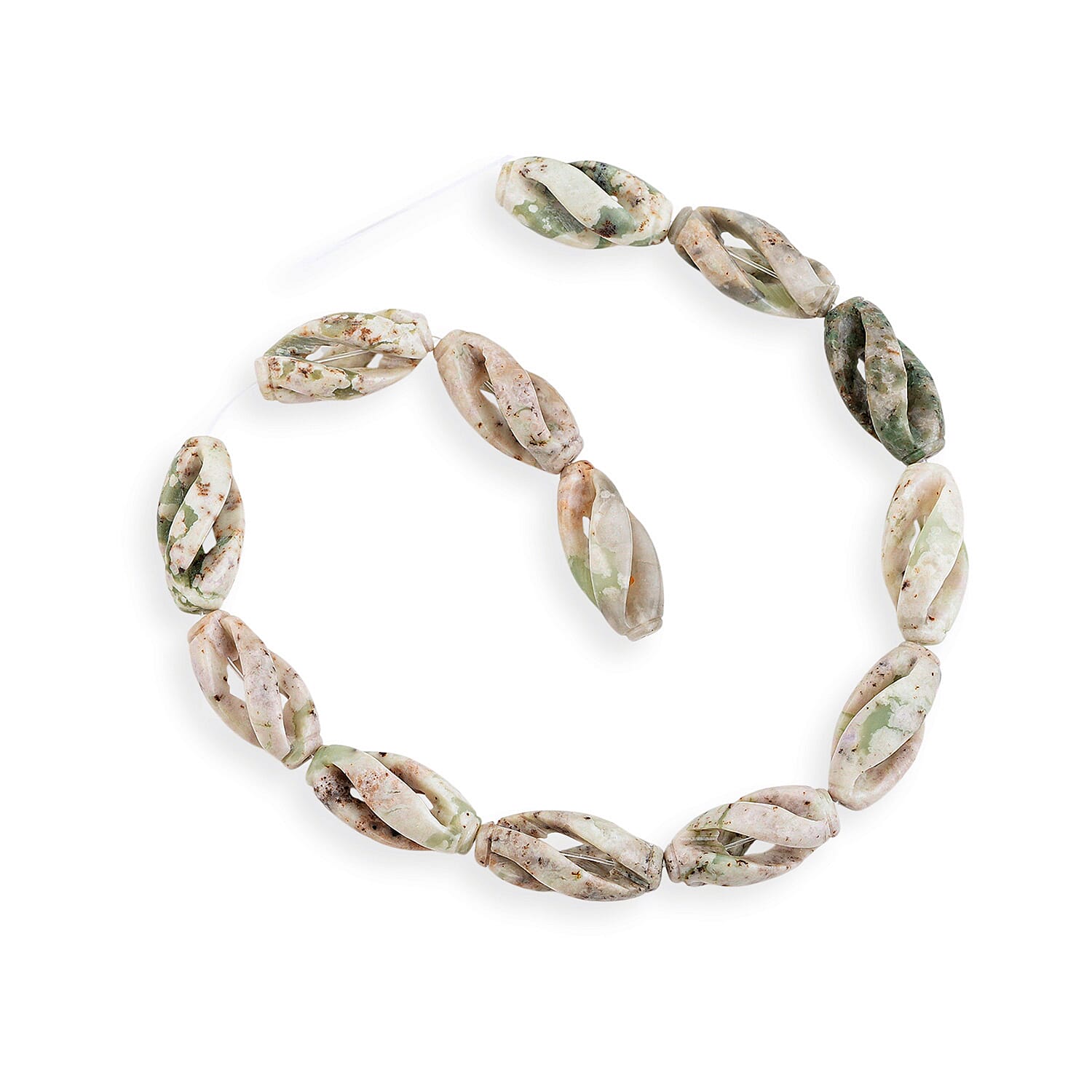GCS Sesame Jasper Carved Strand 3665.00 ctw