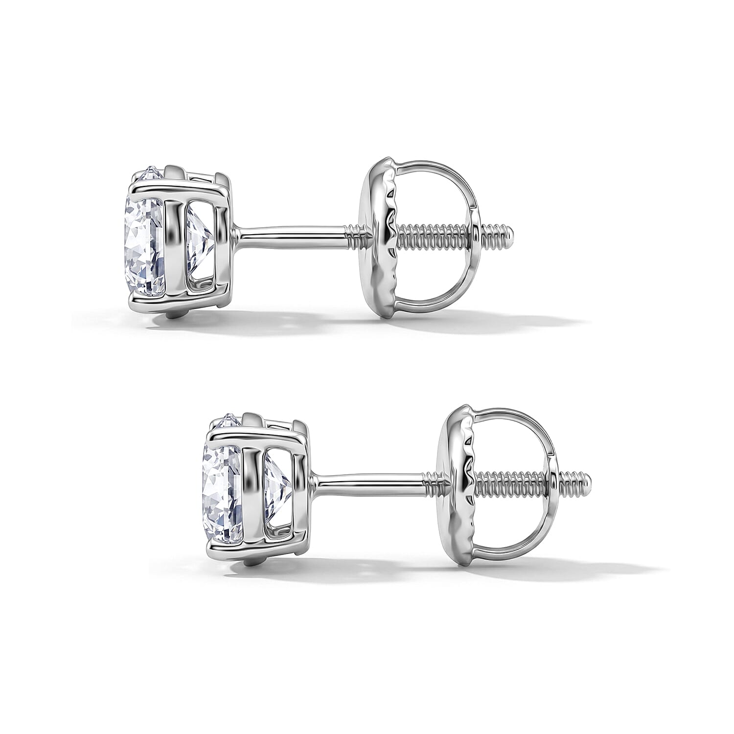 Luxuriant Lab Grown Diamond (VS2) 1.00 ctw Stud Earrings in 10K White Gold