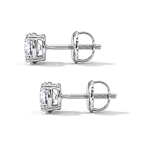Luxuriant Lab Grown Diamond (VS2) 1.00 ctw Stud Earrings in 10K White Gold