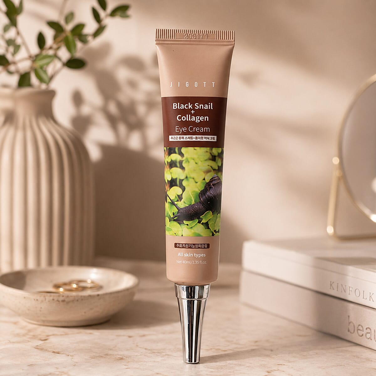 Jigott Black Snail & Collagen Eye Cream (1.35oz) Made in Korea image number 1