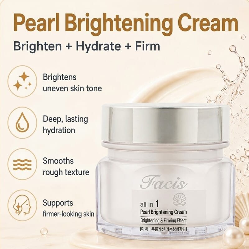 Facis All-In-One Pearl Brightening Cream (3.4oz) Made in Korea
