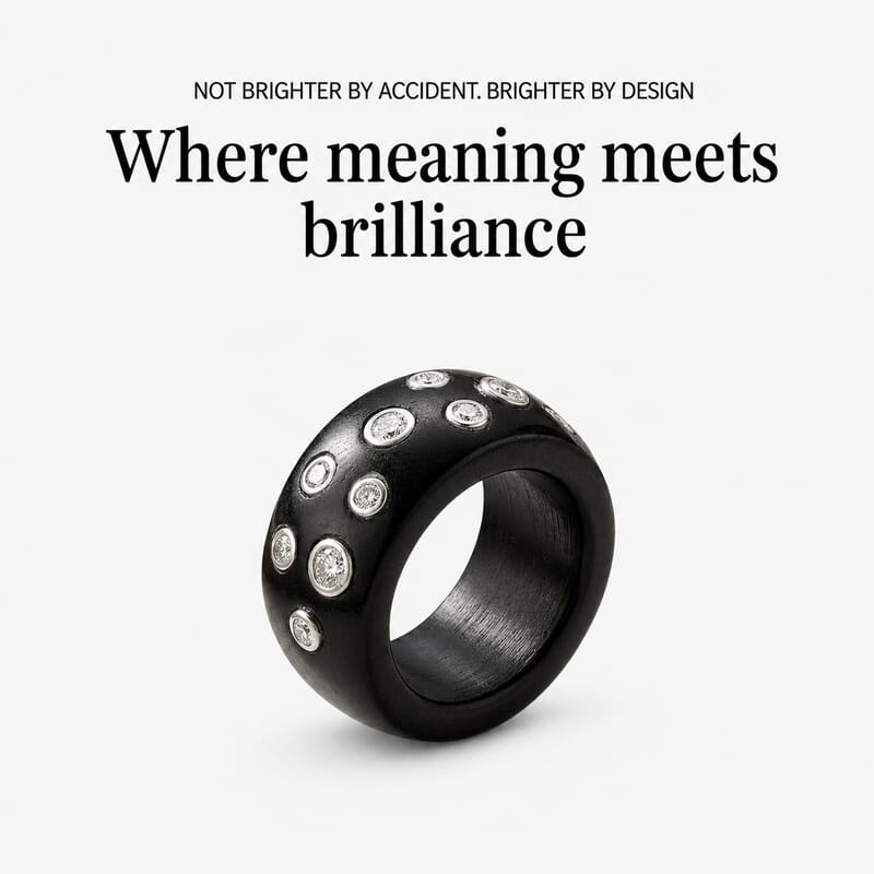 Lab Grown Diamond G-H SI and Black Jade (D) 43.20 ctw Midnight Spark Ring in Rhodium Over Sterling Silver (Size 6.0)