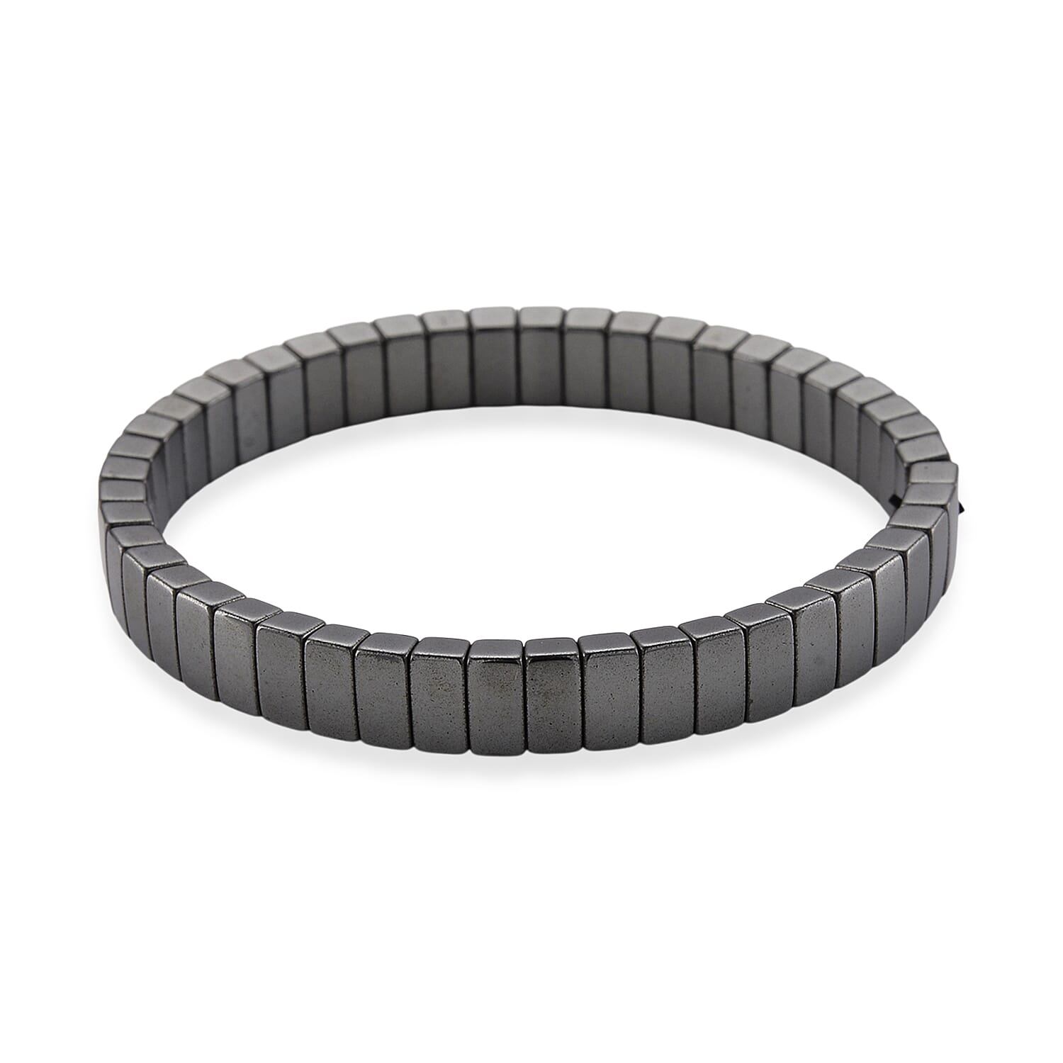 Hematite 105.00 ctw Stretch Bracelet (6.5-7In)