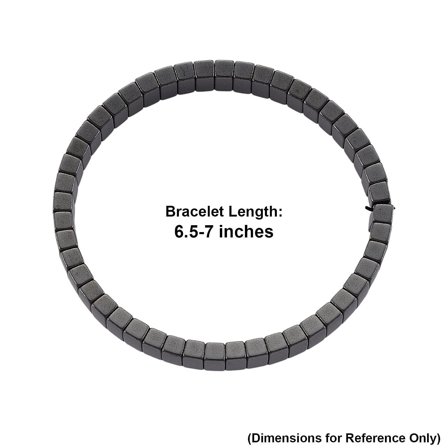 Hematite 105.00 ctw Stretch Bracelet (6.5-7In)