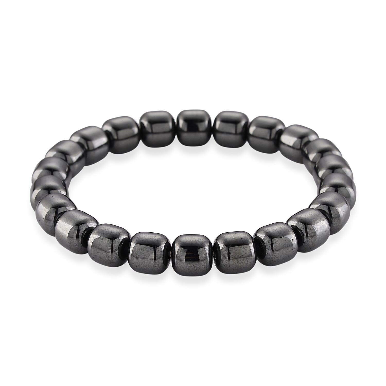 Hematite 185.00 ctw Stretch Bracelet (6.5-7In)